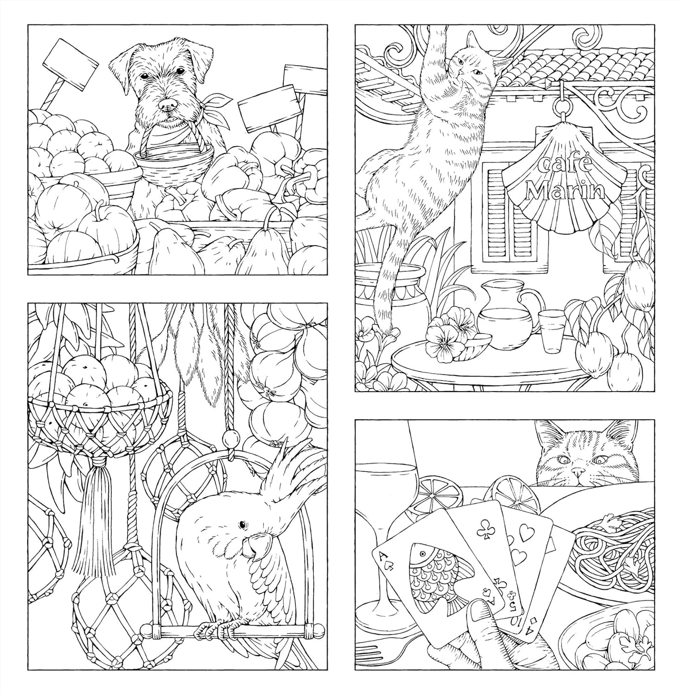 Follow in Leon's footsteps - A coloring book about a journey through the seasons with a cat - Japanese Craft Book