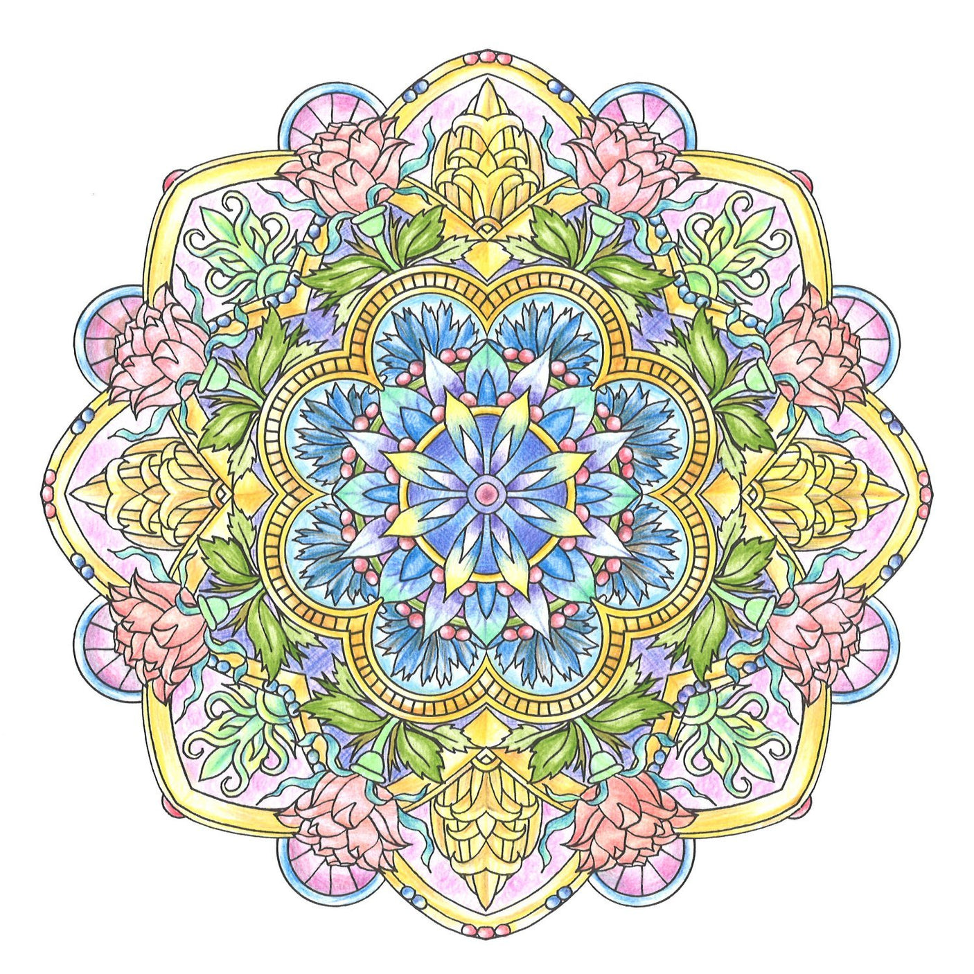 flower mandalas coloring book - Japanese Craft Book