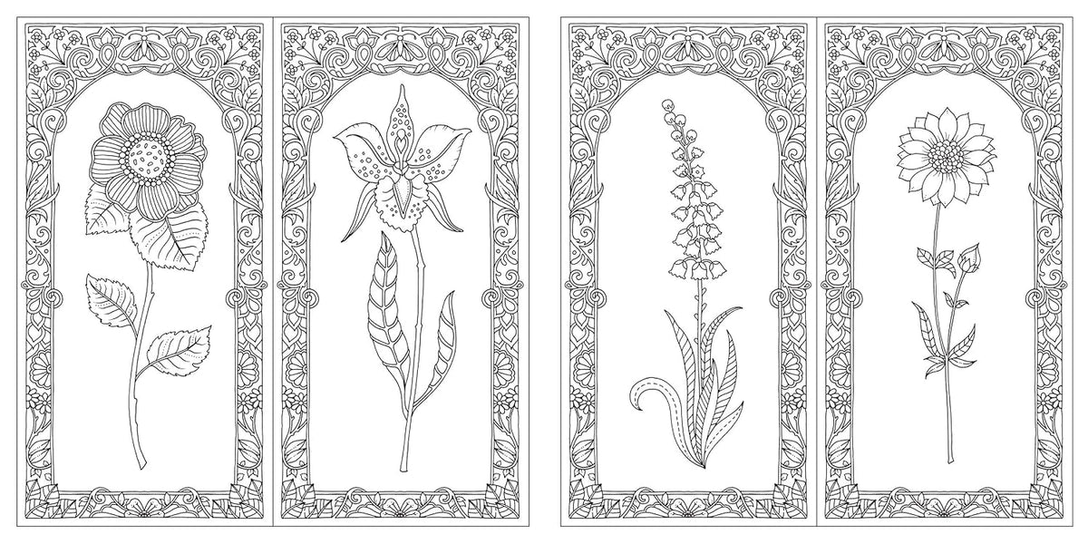 Flowers: A Coloring Book of Flowers - Japanese Craft Book