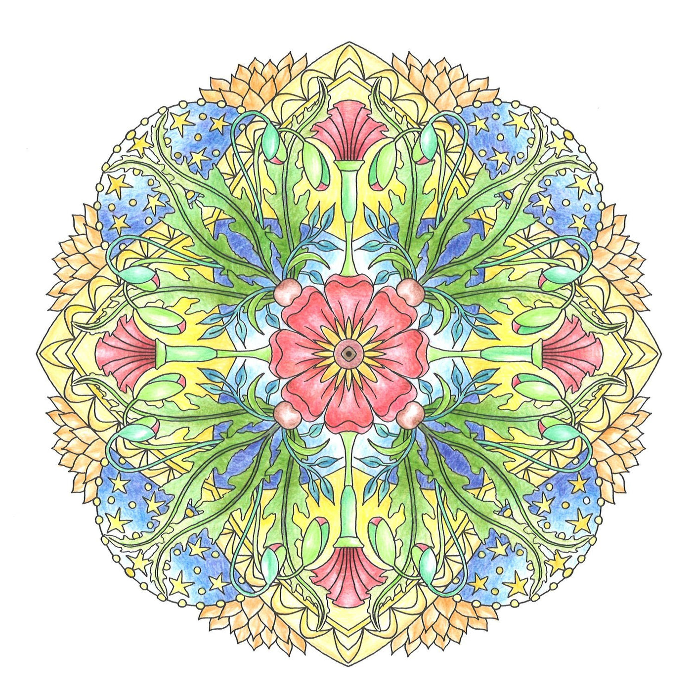 flower mandalas coloring book - Japanese Craft Book