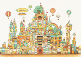 Traveling coloring book from the Fantasy or Imaginary town encyclopedia by Yuki, Noriko Nishimura - Japanese Craft Book