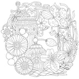 A beautiful coloring book with a story: A romantic journey Japanese Coloring Book