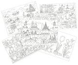 Coloring book where it's okay to go outside the lines: Travel - Japanese Craft Book^