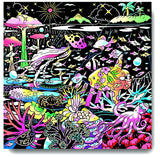 A soothing scratch art world of sparkling coral reefs - Japanese Scratch Coloring Book