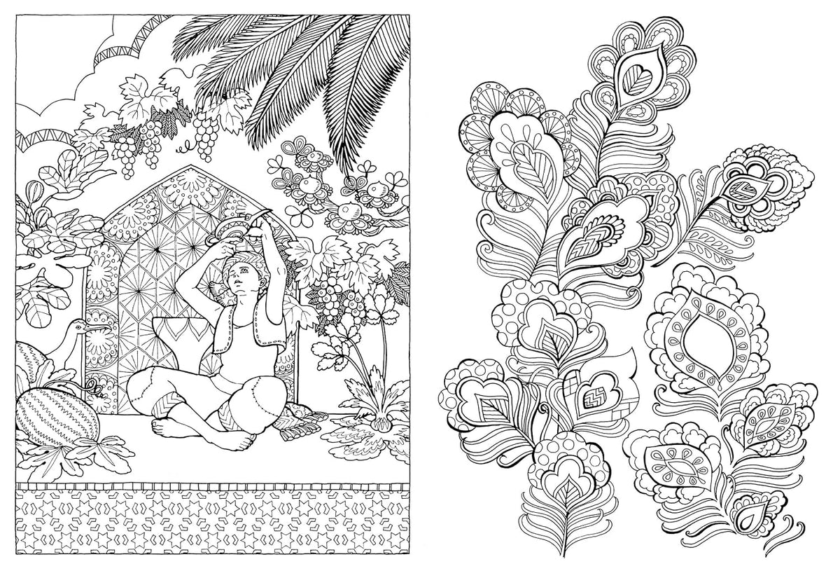 Arabian Nights Sleepless Nights Coloring Book - Japanese Coloring Book