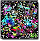 A soothing scratch art world of sparkling coral reefs - Japanese Scratch Coloring Book