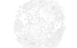 Small happiness found in everyday life - Coloring book - Days with cats and flowers Japanese Coloring Book