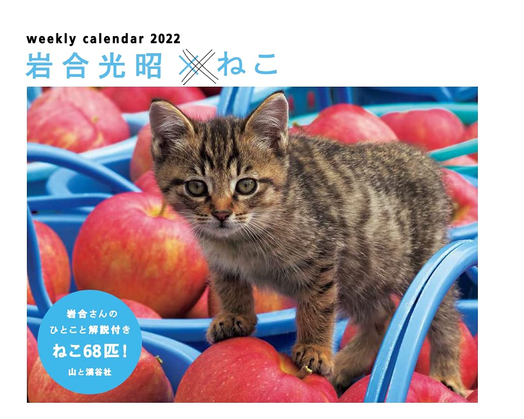 Calendar 2022 Mitsuaki Iwago x Cat (Weekly/Tabletop/Wall Hanging/Ring) (Yamakei Calendar 2022)